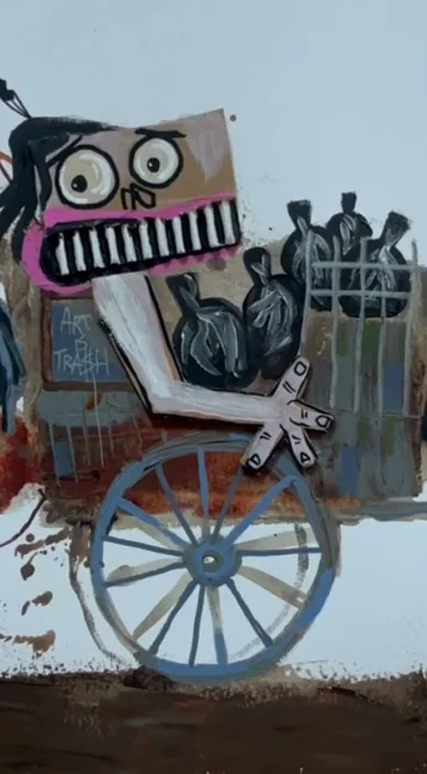 Errante – Street-Art in Barcelona: Szene aus dem Art-Is-Trash-Video von Francisco de Pájaro