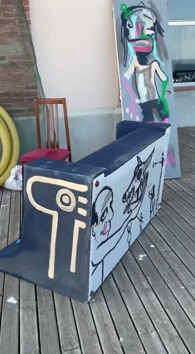 Escenografía es – Street-Art in Barcelona: Szene aus dem Art-Is-Trash-Video von Francisco de Pájaro