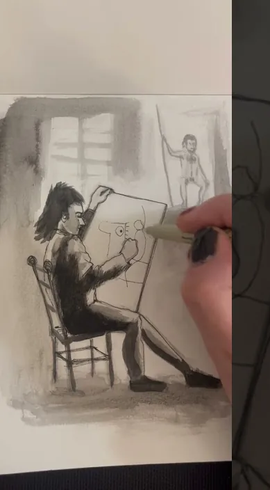 Escuela de dibujo – Street-Art in Barcelona: Szene aus dem Art-Is-Trash-Video von Francisco de Pájaro