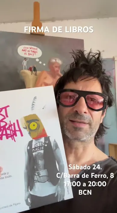 Éste sábado 24. www. es – Street-Art: Szene aus dem Art-Is-Trash-Video von Francisco de Pájaro
