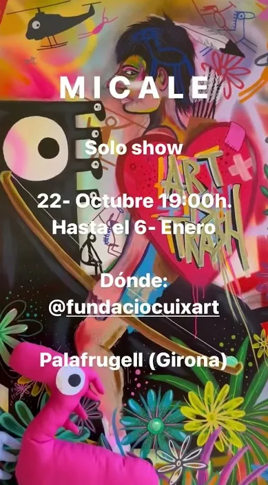 Exposición de – Street-Art in Barcelona: Szene aus dem Art-Is-Trash-Video von Francisco de Pájaro