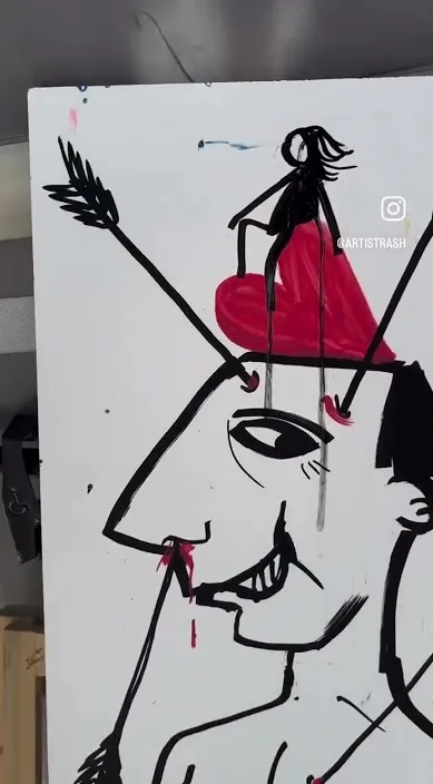Flechazos – Street-Art in Barcelona: Szene aus dem Art-Is-Trash-Video von Francisco de Pájaro