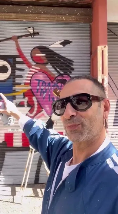 Hacha – Street-Art in Barcelona: Szene aus dem Art-Is-Trash-Video von Francisco de Pájaro