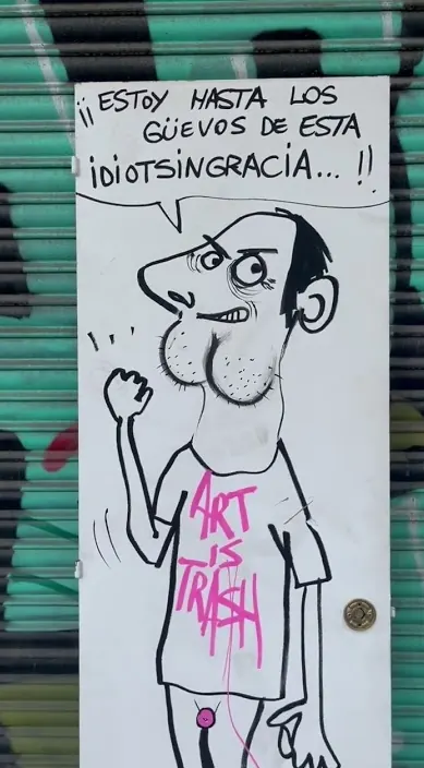Hasta los – Street-Art in Barcelona: Szene aus dem Art-Is-Trash-Video von Francisco de Pájaro
