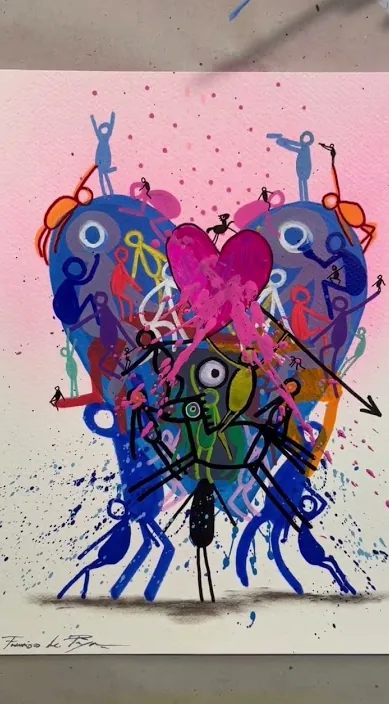 Heart es – Street-Art: Szene aus dem Art-Is-Trash-Video von Francisco de Pájaro