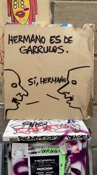 Hermano es – Street-Art in Barcelona: Szene aus dem Art-Is-Trash-Video von Francisco de Pájaro