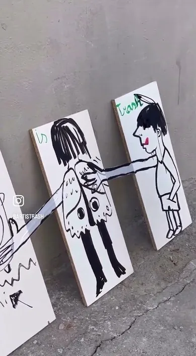Hijo de la luna – Street-Art in Barcelona: Szene aus dem Art-Is-Trash-Video von Francisco de Pájaro