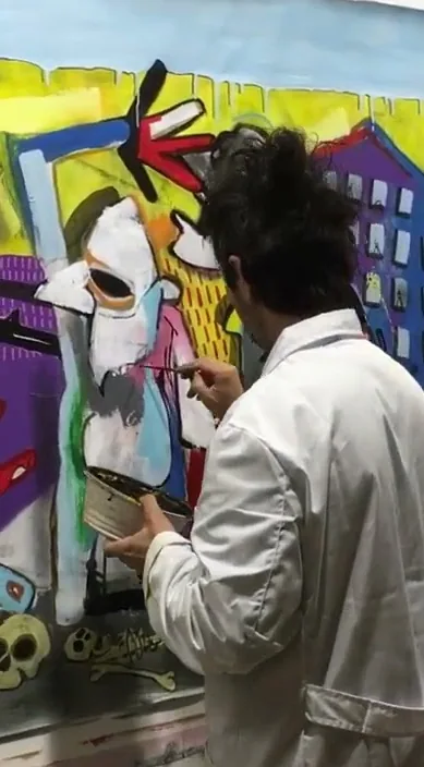 Hola mi amor – Street-Art in Barcelona: Szene aus dem Art-Is-Trash-Video von Francisco de Pájaro