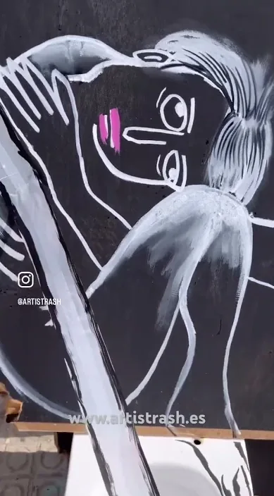 Hoy hace un día precioso – Street-Art in Barcelona: Szene aus dem Art-Is-Trash-Video von Francisco de Pájaro