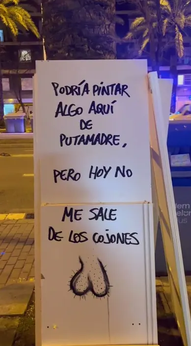Hoy no me sale es – Street-Art: Szene aus dem Art-Is-Trash-Video von Francisco de Pájaro