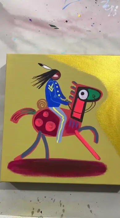 Indios es – Street-Art in Barcelona: Szene aus dem Art-Is-Trash-Video von Francisco de Pájaro