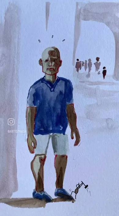 Inoportuno – Street-Art in Barcelona: Szene aus dem Art-Is-Trash-Video von Francisco de Pájaro