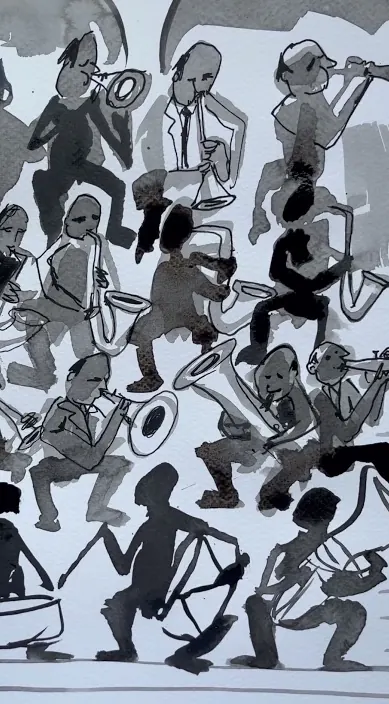 La orquesta – Street-Art in Barcelona: Szene aus dem Art-Is-Trash-Video von Francisco de Pájaro