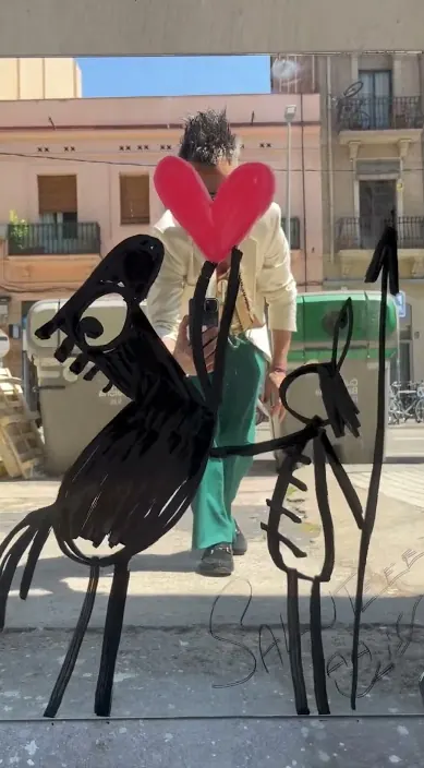 La primavera – Street-Art in Barcelona: Szene aus dem Art-Is-Trash-Video von Francisco de Pájaro