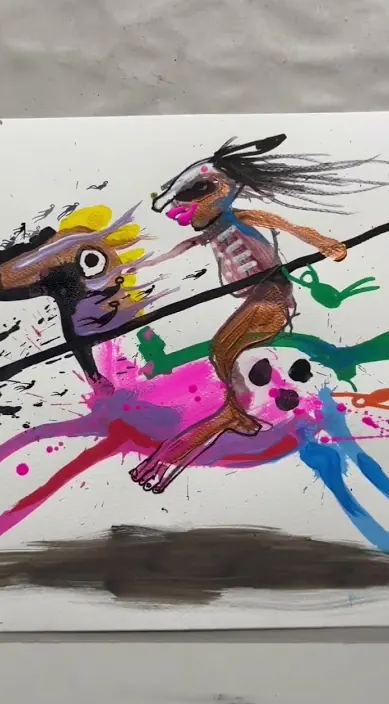 Lanzado es – Street-Art: Szene aus dem Art-Is-Trash-Video von Francisco de Pájaro