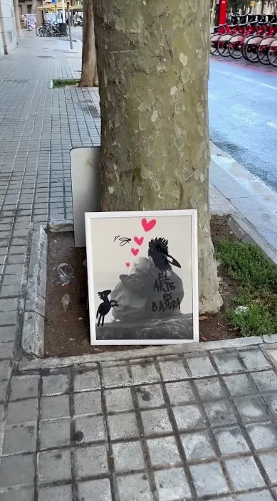 Love es – Street-Art in Barcelona: Szene aus dem Art-Is-Trash-Video von Francisco de Pájaro