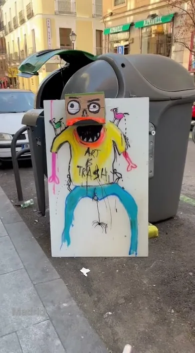 Madrid es – Street-Art: Szene aus dem Art-Is-Trash-Video von Francisco de Pájaro