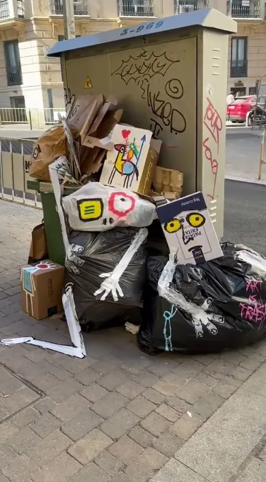 Madrid es – Street-Art: Szene aus dem Art-Is-Trash-Video von Francisco de Pájaro