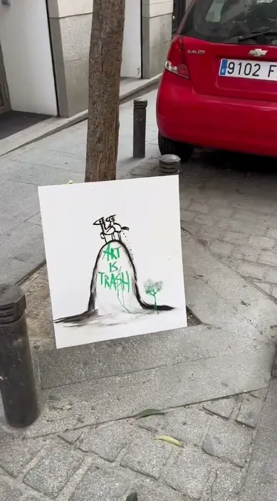 Madrid es – Street-Art: Szene aus dem Art-Is-Trash-Video von Francisco de Pájaro