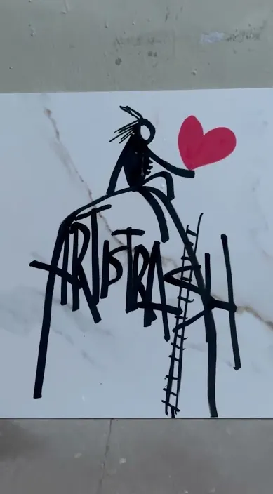 Mármol – Street-Art in Barcelona: Szene aus dem Art-Is-Trash-Video von Francisco de Pájaro