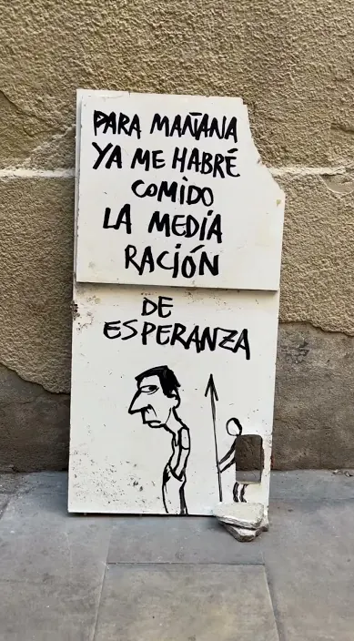 Media ración – Street-Art in Barcelona: Szene aus dem Art-Is-Trash-Video von Francisco de Pájaro