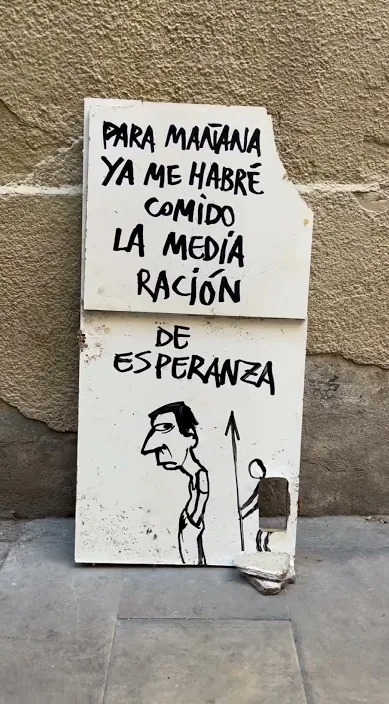 Media ración – Street-Art in Barcelona: Szene aus dem Art-Is-Trash-Video von Francisco de Pájaro
