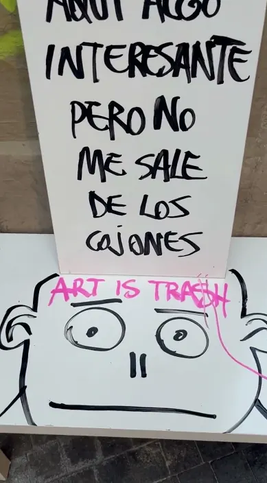 Mensaje importante – Street-Art in Barcelona: Szene aus dem Art-Is-Trash-Video von Francisco de Pájaro