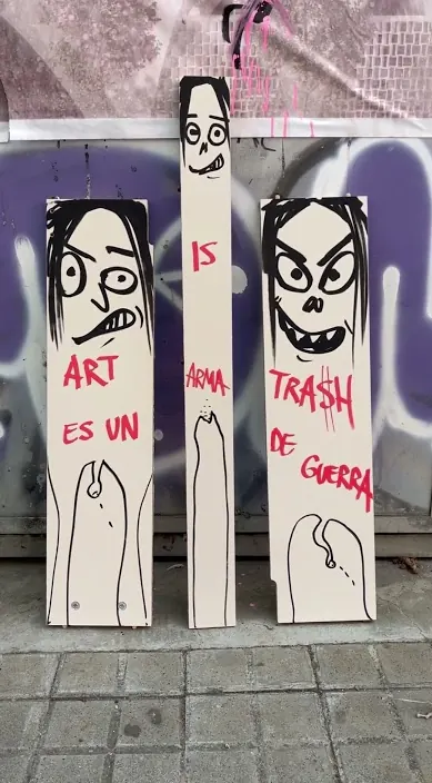 Mi arma – Street-Art in Barcelona: Szene aus dem Art-Is-Trash-Video von Francisco de Pájaro