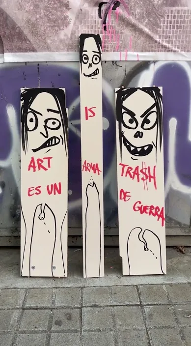 Mi arma – Street-Art in Barcelona: Szene aus dem Art-Is-Trash-Video von Francisco de Pájaro