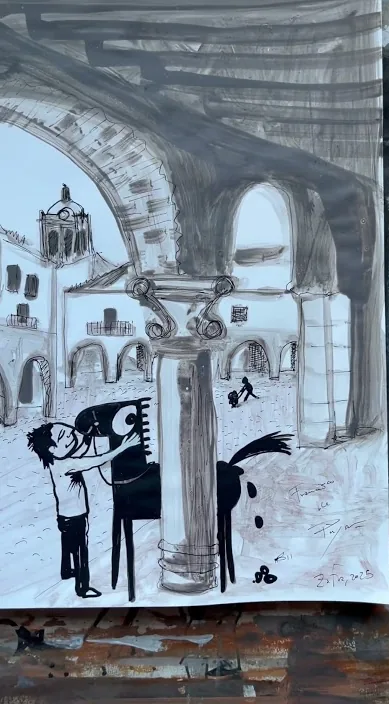 Mi autobiografía – Street-Art in Barcelona: Szene aus dem Art-Is-Trash-Video von Francisco de Pájaro