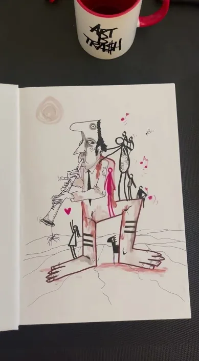 Mi autobiografía – Street-Art in Barcelona: Szene aus dem Art-Is-Trash-Video von Francisco de Pájaro