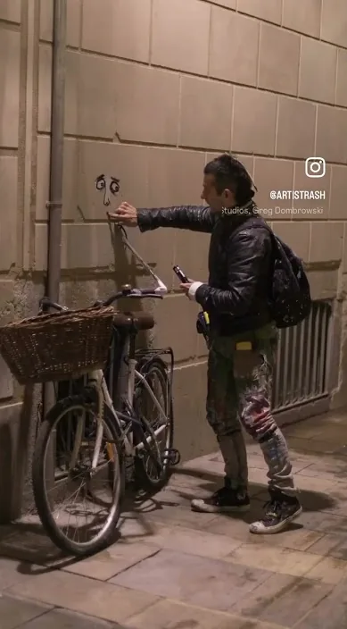 Mientras duermes – Street-Art in Barcelona: Szene aus dem Art-Is-Trash-Video von Francisco de Pájaro