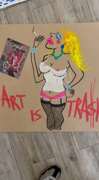 Mujer – Street-Art in Barcelona: Szene aus dem Art-Is-Trash-Video von Francisco de Pájaro