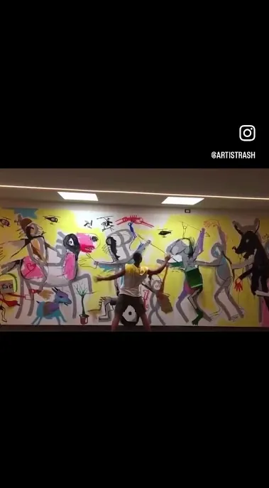 Mural en calabria – Street-Art in Barcelona: Szene aus dem Art-Is-Trash-Video von Francisco de Pájaro