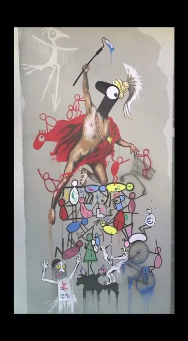 Mural en italia es – Street-Art: Szene aus dem Art-Is-Trash-Video von Francisco de Pájaro