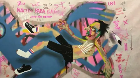NACIDO para pintar y morir contento – Street-Art in Barcelona: Szene aus dem Art-Is-Trash-Video von Francisco de Pájaro