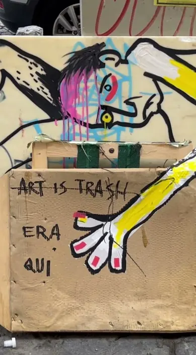 Nápoles – Street-Art in Barcelona: Szene aus dem Art-Is-Trash-Video von Francisco de Pájaro