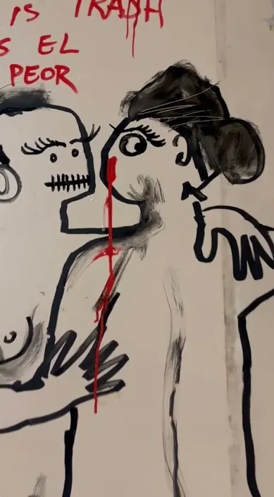 No se lo digas a nadie. www. es – Street-Art in Barcelona: Szene aus dem Art-Is-Trash-Video von Francisco de Pájaro