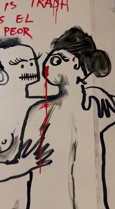 No se lo digas a nadie. www. es – Street-Art in Barcelona: Szene aus dem Art-Is-Trash-Video von Francisco de Pájaro