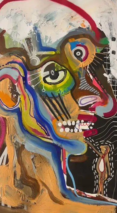 Oppenheimer. www. es – Street-Art: Szene aus dem Art-Is-Trash-Video von Francisco de Pájaro