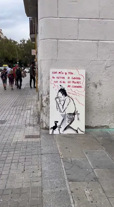 Padre nuestro – Street-Art in Barcelona: Szene aus dem Art-Is-Trash-Video von Francisco de Pájaro