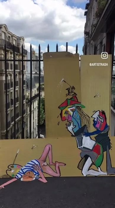 PARÍS #franciscodepajaro #art #arteurbano #trashart París – Street-Art in Barcelona: Szene aus dem Art-Is-Trash-Video von Francisco de Pájaro