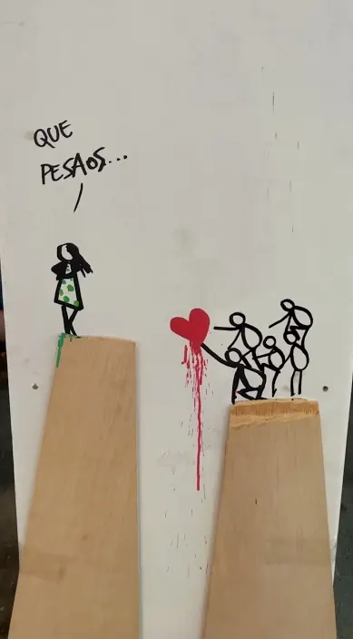 Pesados – Street-Art in Barcelona: Szene aus dem Art-Is-Trash-Video von Francisco de Pájaro