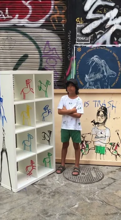 Pinto lo que ven mis ojos. www. es – Street-Art: Szene aus dem Art-Is-Trash-Video von Francisco de Pájaro