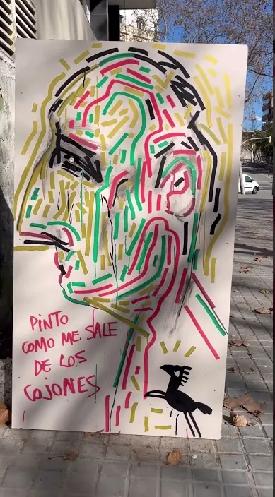 Pinto por intuición – Street-Art in Barcelona: Szene aus dem Art-Is-Trash-Video von Francisco de Pájaro