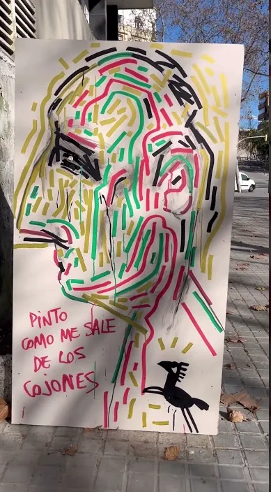 Pinto por intuición – Street-Art in Barcelona: Szene aus dem Art-Is-Trash-Video von Francisco de Pájaro