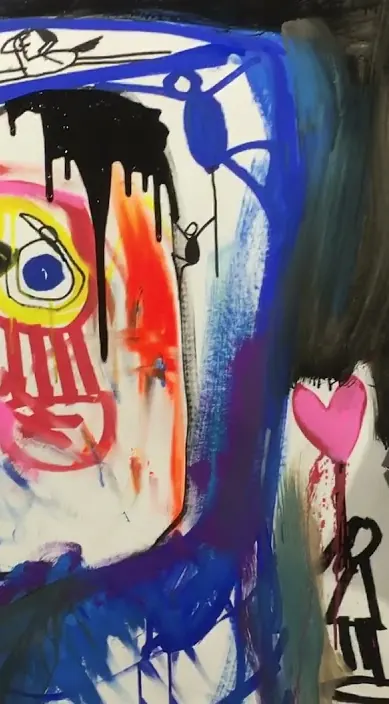 Pintura en el estudio – Street-Art in Barcelona: Szene aus dem Art-Is-Trash-Video von Francisco de Pájaro