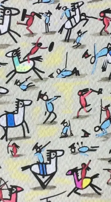 Prints disponibles de – Street-Art in Barcelona: Szene aus dem Art-Is-Trash-Video von Francisco de Pájaro