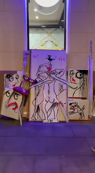 Que quieres de mi – Street-Art in Barcelona: Szene aus dem Art-Is-Trash-Video von Francisco de Pájaro
