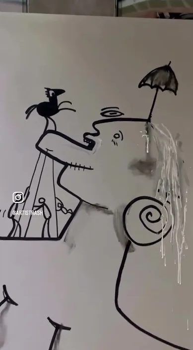 Recupera la sobriedad – Street-Art in Barcelona: Szene aus dem Art-Is-Trash-Video von Francisco de Pájaro